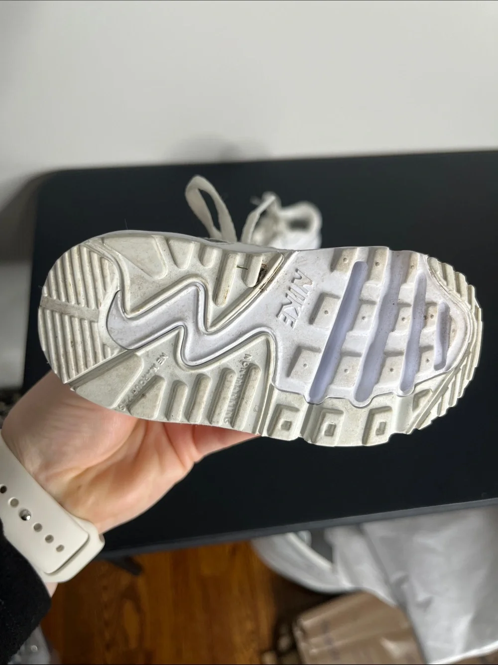 Nike Kids White Lace-Up Sneakers
